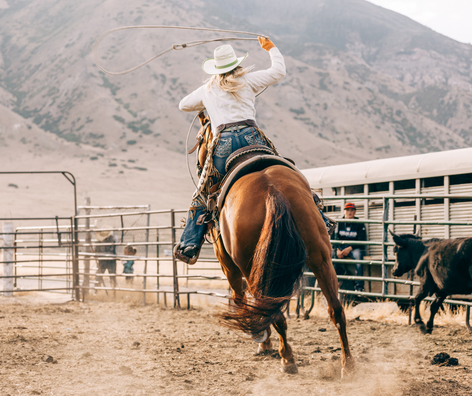 Cowgirl Horseback Riding