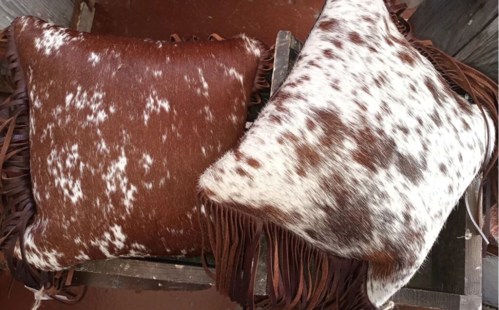 cowhide pillow