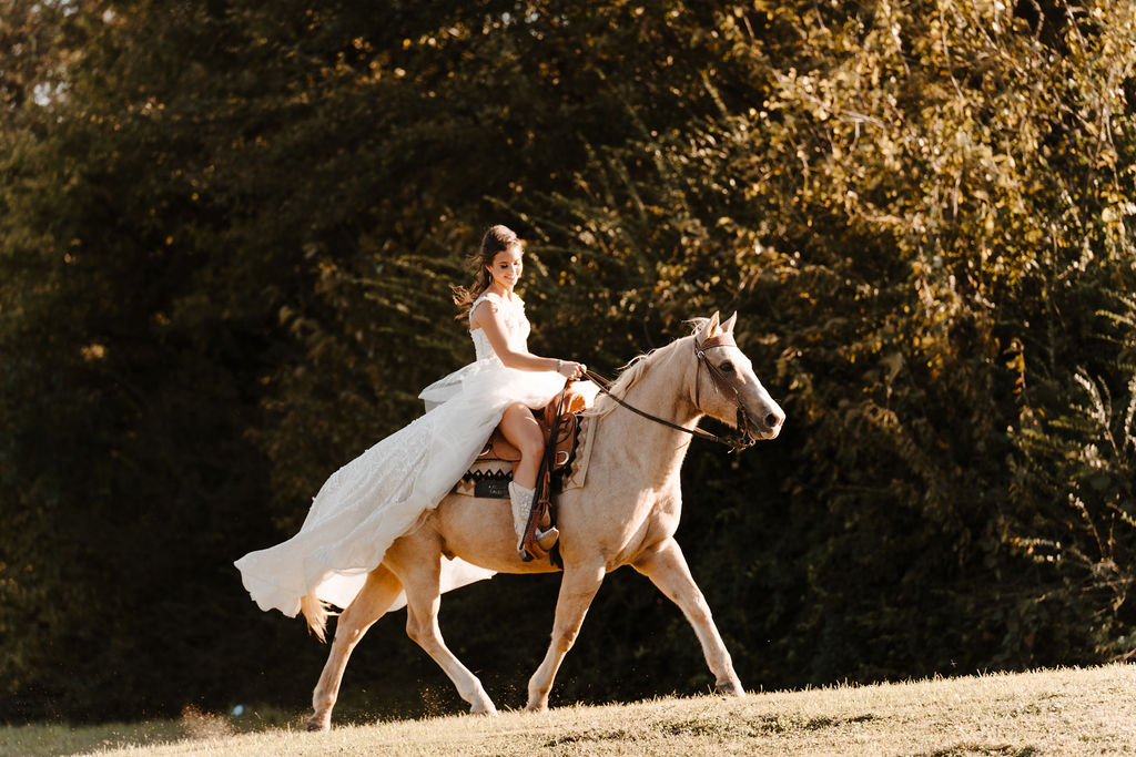 cowgirl wedding entrance