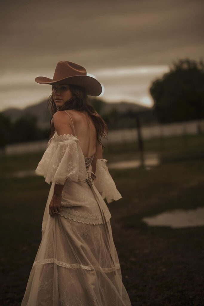 country-chic gown for wedding