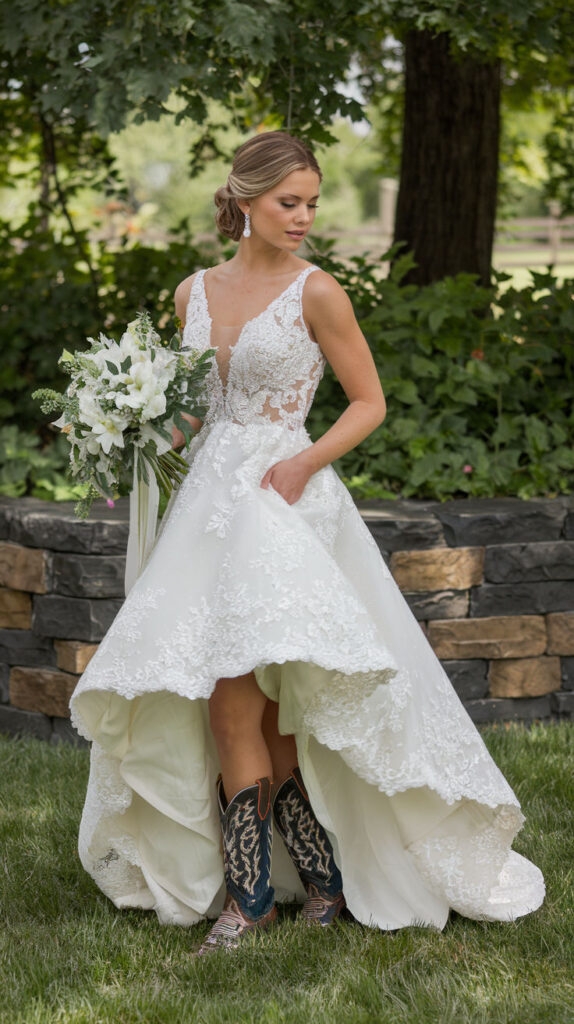 country-chic gown for wedding